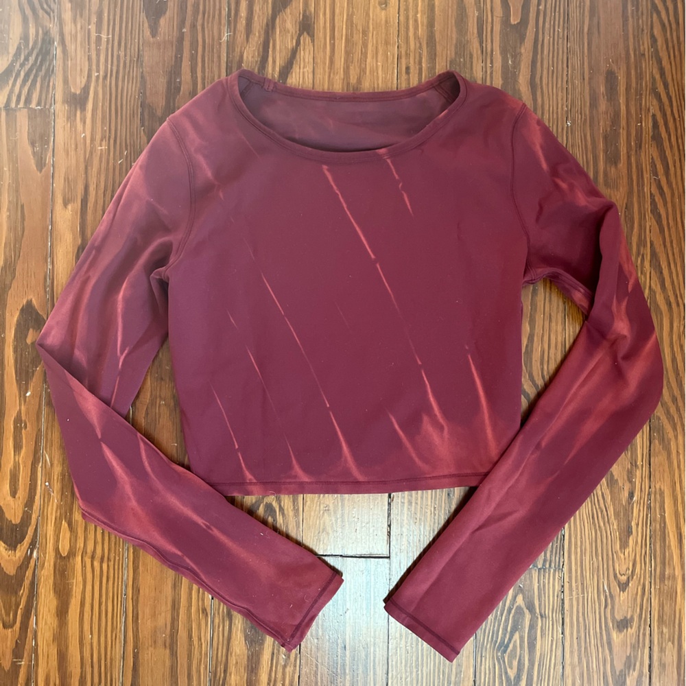 Lululemon Athletica Tie Dye Long Sleeve Crop Top / Shirt, Size 4